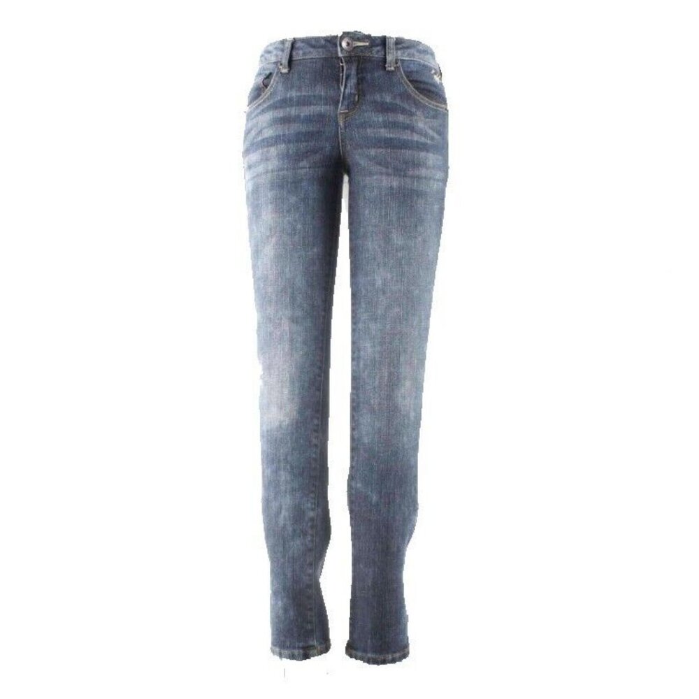 Justice Jeans Sz 14R x 30 Blue Denim Dark Faded Skinny Cotton Blend Jeans